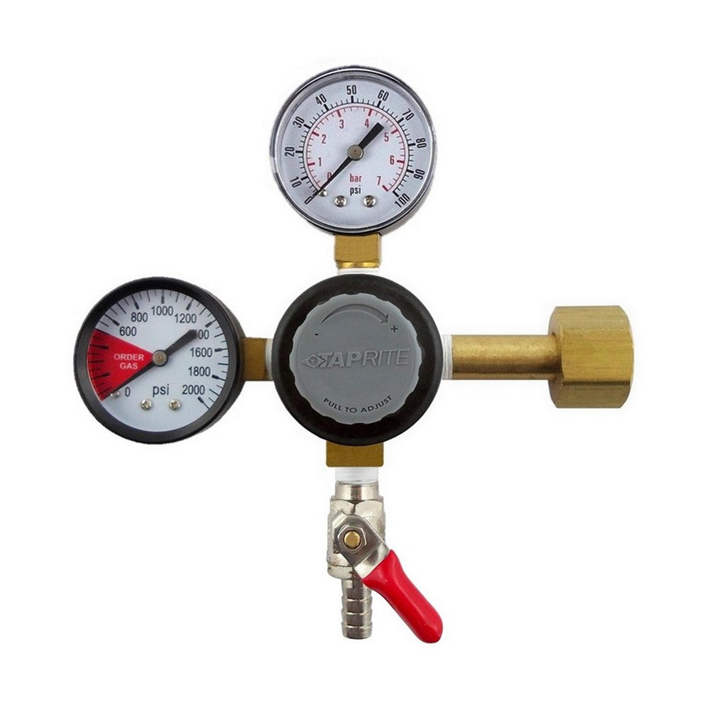 Taprite Primary High Pressure CO2 Regulator 2 gauge - 0-100 PSI